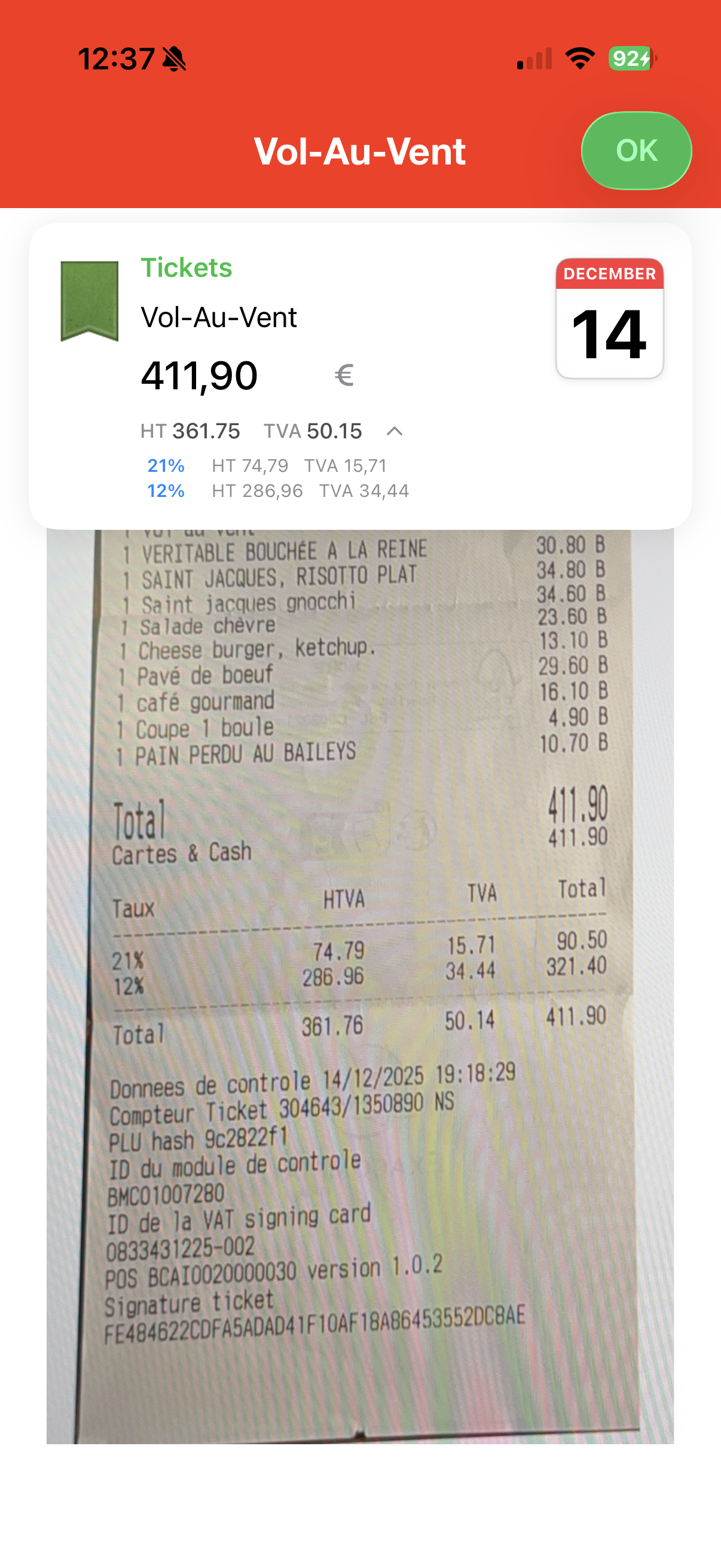 Detection TVA ScanTicket