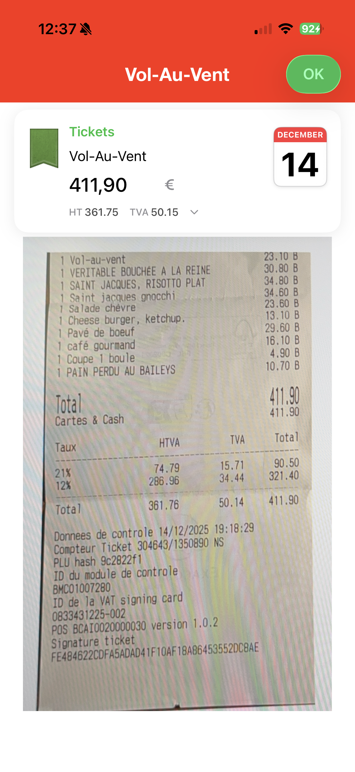 Plusieurs taux TVA ScanTicket